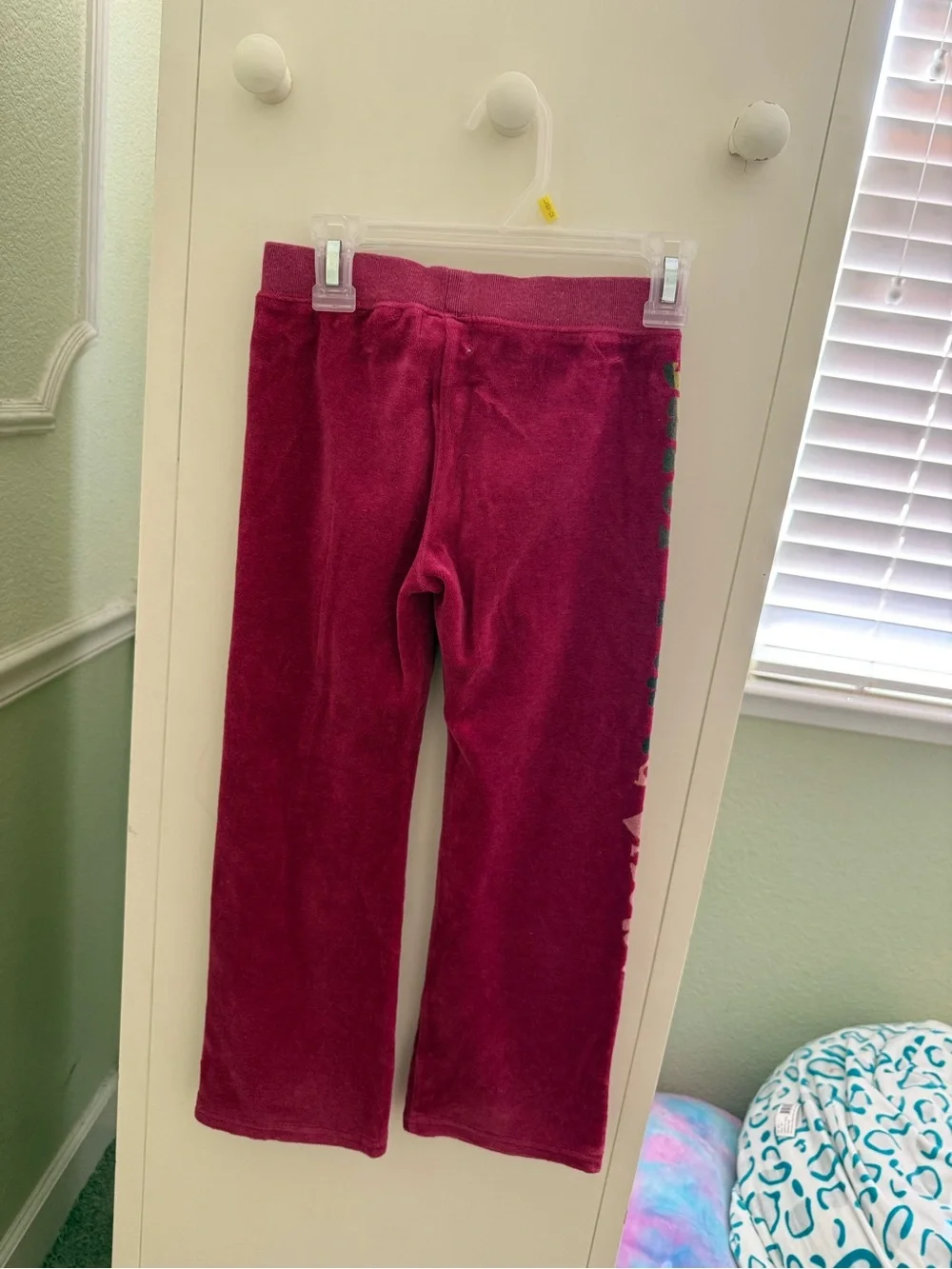 Juicy Couture Fuchsia Velour Logo Track Pants